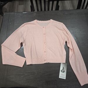 Pink Button Cardigan ~ Coquette Babydoll Pink ♡